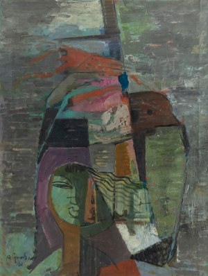 Antoni Grabarz (1904 Warszawa - 1965 Bydgoszcz), Kompozycja z dziewczyną, 1961