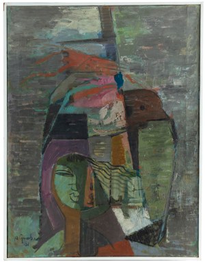 Antoni Grabarz (1904 Warszawa - 1965 Bydgoszcz), Kompozycja z dziewczyną, 1961