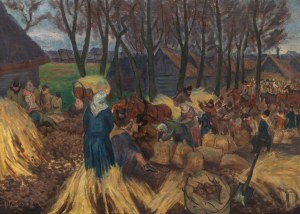 Fryderyk Pautsch (1887 Delatyn - 1950 Kraków), Jesienią na huculskim targu
