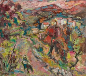 Zdzisław Przebindowski (1902 Kraków - 1986 tamże), Pejzaż z Castel Mola