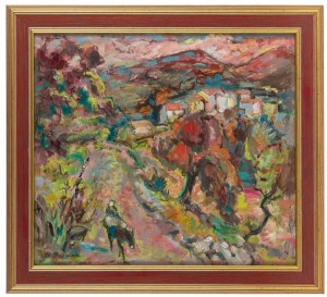 Zdzisław Przebindowski (1902 Kraków - 1986 tamże), Pejzaż z Castel Mola