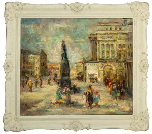 Hanna Pachniewska-Betley (1910-1987), Pomnik Bogusławskiego na Placu Teatralnym, 1941