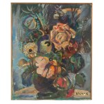 Ludwik Klimek (1912, Skoczów – 1992, Nice), Roses and Violets, 1966