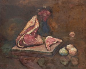 Włodzimierz Terlikowski (1873 Poraj - 1951 Paryż), Martwa natura z wołowiną, 1914