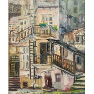 Maria Dziopak (nata nel 1954), Cortile in via Miodowa, 1991.
