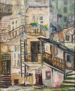 Maria Dziopak (ur. 1954), Podwórko na Miodowej, 1991 r.