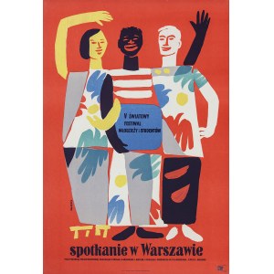 Waldemar ŚWIERZY (1931-2013) - projektant, Spotkanie w Warszawie, 1955