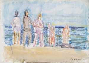 Helena ZAREMBA-CYBISOWA (1911-1986), Plaża w Świnoujściu, 1978