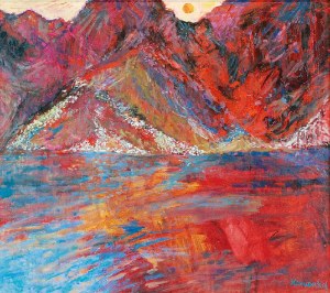 Jan SZANCENBACH (1928-1998), Morskie Oko - zachód słońca, 1997