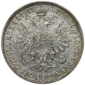 Austria, 1 florin, 1857 (A), Vienna