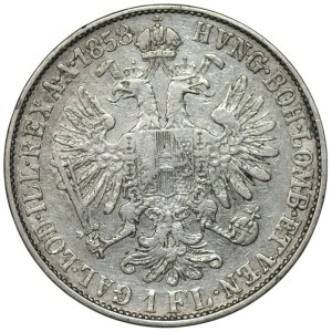 Austria, 1 florin, 1858 (M), Milan