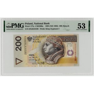 200 zlotych, 1994, DX series, PMG 53, NO HOLOGRAM, PMG 53