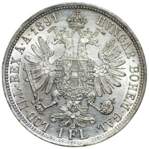 Austria, 1 florin, 1891