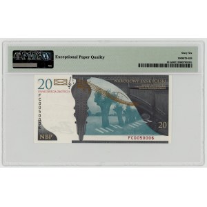 20 zlotych, 2009, Fryderyk Chopin, FC 0050006 series, PMG 66 EPQ