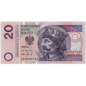 20 zloty 1994, serie sostitutiva ZA 0000732