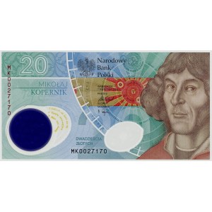 20 zlotych 2023, Nicolaus Copernicus, banknote in an NBP case