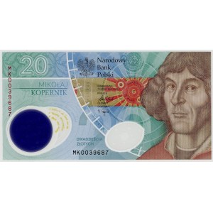 20 Złoty 2023, Nikolaus Kopernikus, Banknote in einer NBP-Hülle