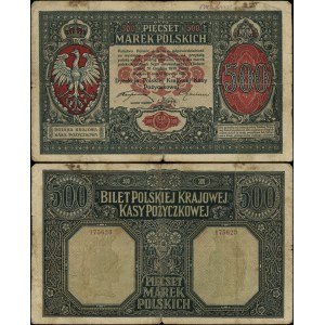 Pologne, 500 marks polonais, 15 janvier 1919