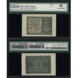 Polonia, 1 złoty, 1° agosto 1941, BC
