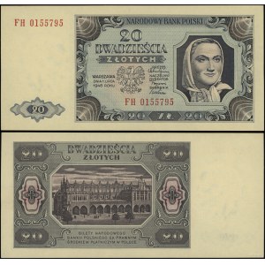 Polonia, 20 zloty, 1° luglio 1948, FH