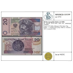 20 zlotých, 25. 3. 1994, EG