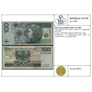 100 zlotých, 25. 3. 1994, EG