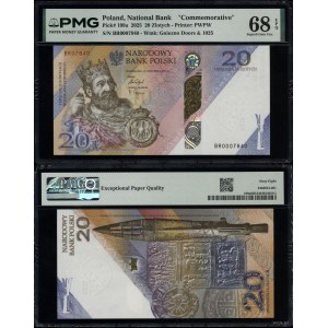 Poland, 20 zlotych, January 21, 2025