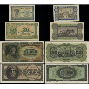 Greece, set of 4 banknotes, 1940–1944