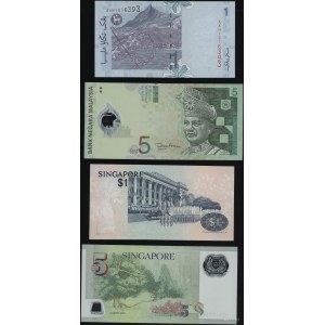 a set of various banknotes, a set of 14 Asian banknotes, 1972–2005