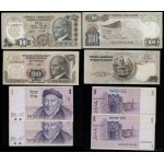 a set of various banknotes, a set of 14 Asian banknotes, 1972–2005