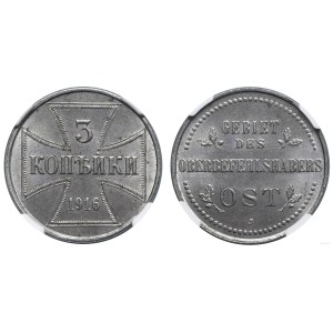 Polen, 3 Kopeken, 1916 J, Hamburg
