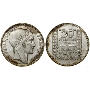 France, 20 francs, 1934, Paris