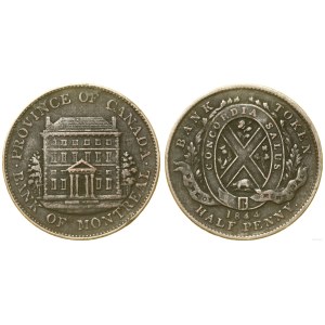 Kanada, mince v hodnotě 1/2 pence, 1844