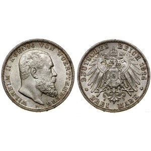 Germany, 3 marks, 1914 F, Stuttgart