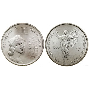 San Marino, 1.000 lirów, 1983, Rzym