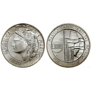San Marino, 1 000 lír, 1986, Rím