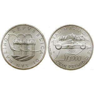 San Marino, 1,000 lire, 1989, Rome