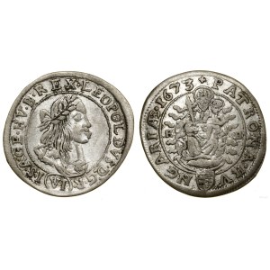 Ungheria, 6 kreuzer, 1673 KB, Kremnica
