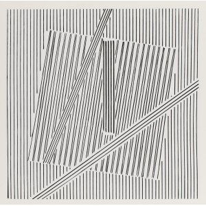 Henryk Stażewski (1894 Varsavia - 1988 Varsavia), Composizione di linee, 1974