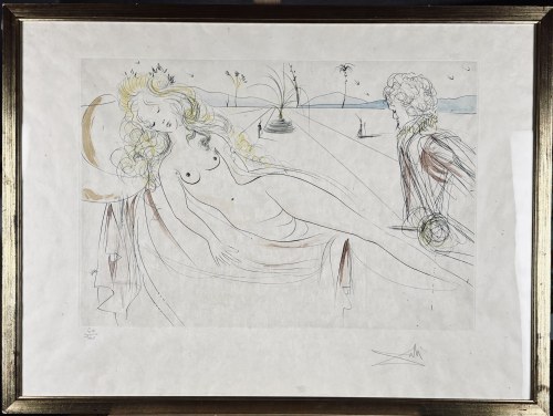 Salvador Dalí (1904-1989), Vénus et le Joueur d'Orgue (Wenus i grający na organach) z teki 