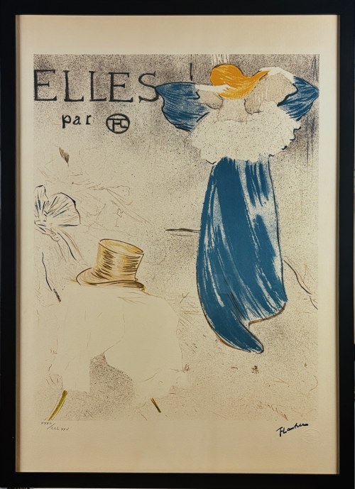 Henri de Toulouse-Lautrec (1864-1901), Praca z teki Elles (Strona tytułowa/Frontispice), lata 70., XX w. (1896)