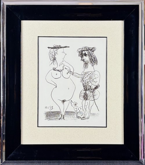 Pablo Picasso (1881-1973), Un Monsieur avec une pipe et une Dame (Dżentelmen z fajką i Dama), z serii 347