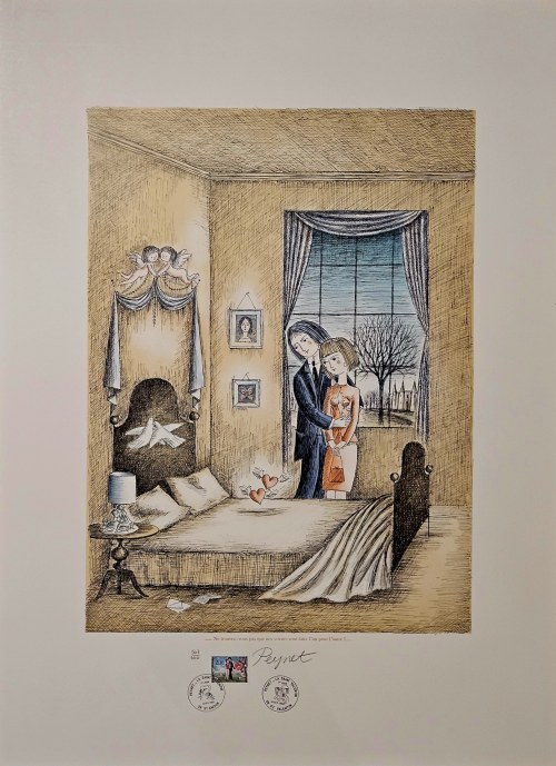 Raymond Peynet (1908-1999), L'accord des cœurs, „Zakochani: Porozumienie serc”, 1985