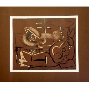 Pablo Picasso (1881–1973), *Woman and Guitarist*, from the series *Tauromachia*, 1963