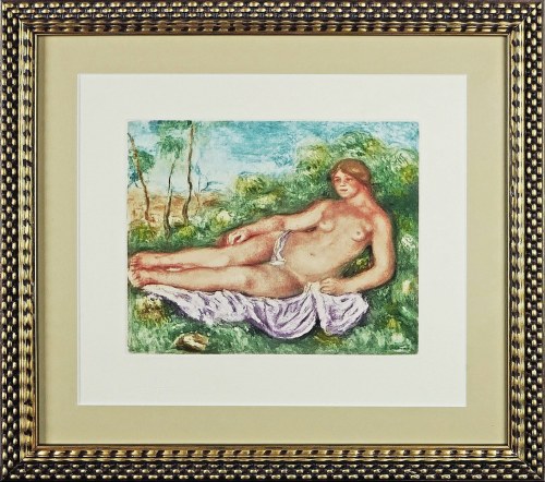 Pierre Auguste Renoir (1841-1919), Naga kobieta wśród drzew, 1906 z serii Femme nue couchée / Le Repos z około 1906-1910 roku), 1919