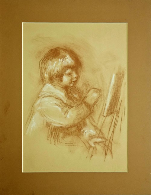 Pierre-Auguste Renoir (1841-1919), „Claude dessinant” (Claude rysujący) z cyklu „Hommage aux Collettes”, 1950