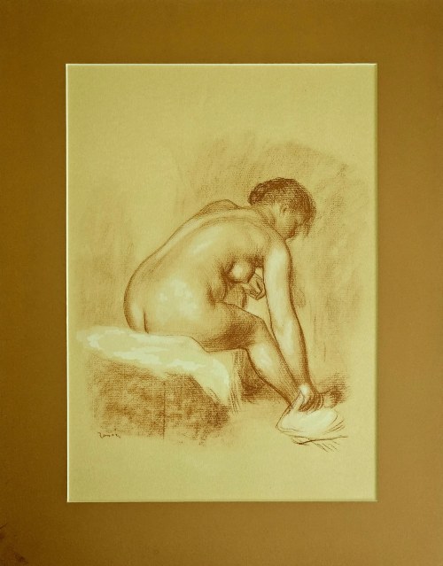 Pierre-Auguste Renoir (1841-1919), Baigneuse s'essuyant (Kąpiąca się wycierająca się) z cyklu „Hommage aux Collettes” , 1950