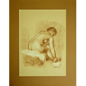 Pierre-Auguste Renoir (1841-1919), Baigneuse s'essuyant (Kąpiąca się wycierająca się) z cyklu „Hommage aux Collettes” , 1950