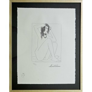 Pablo Picasso (1881 - 1973), Naga kobieta, z cyklu: Suita Vollarda, 1973