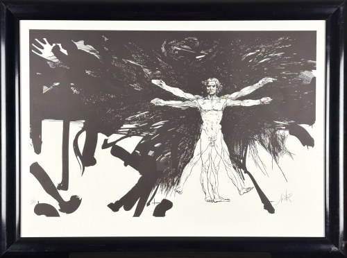 Raymond Moretti (1931-2005), Człowiek witruwiański (Hołd dla Leonarda da Vinci) / L'homme de Vitruve (Hommage à Léonard de Vinci), 1982